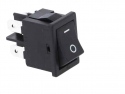Schakelaar rocker snap-in aan/uit rechthoekig zwart (0/1) DPST 16A/250V 
